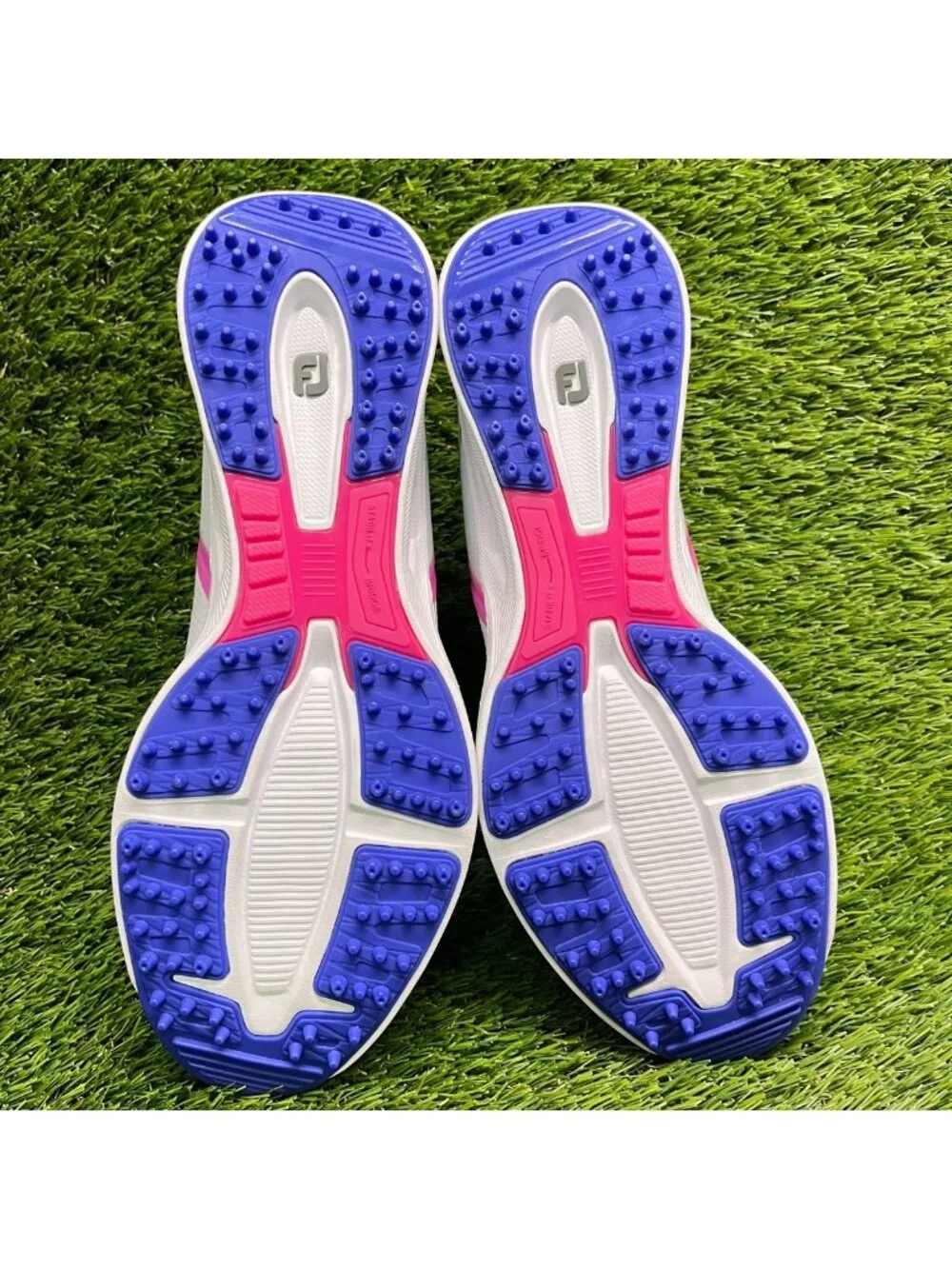 FootJoy Fuel Sport Womens Size 6 White Pink Blue Athletic Spikeless Golf Shoes